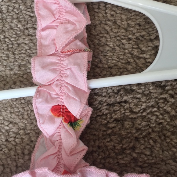 NWOT SHEIN STRAWBERRY LACE UP DRESS- READ DESC - Picture 3 of 7